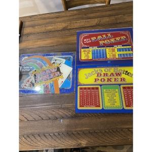 Poker Game Board Glass Set Of 3